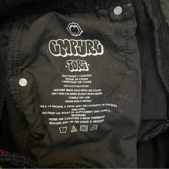 EMPYRE Tori 90s Black Corduroy Skate Pants Baggy Loose High Rise Y2K Women’s - Picture 7 of 7